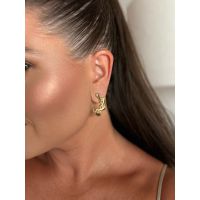 BRINCO GOTAS PENDENTES DF P BANHADO A OURO 