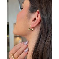 BRINCO ARGOLA TREND SLIM M BANHADO A OURO