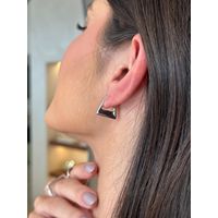 BRINCO ARGOLA TREND SLIM M BANHADO A RÓDIO BRANCO