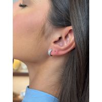 BRINCO ARGOLINHA CRAVEJADA BANHADA A RÓDIO BRANCO