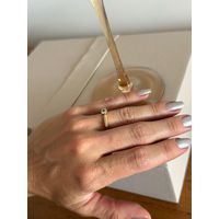 ANEL REGULAVEL PONTO DE LUZ FINO BANHADO A OURO