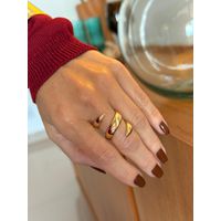 ANEL REGULÁVEL ESPIRAL BANHADO A OURO