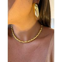 CHOKER PEDRINHAS AMARELAS BANHADO A OURO