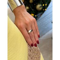 ANEL ONDULADO G BANHADO A RODIO BRANCO