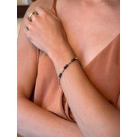 PULSEIRA CANUTILHOS E CRISTAIS AZUIS BANHADA A OURO 