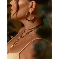 BRINCO ARGOLA TUBO G BANHADO A OURO