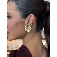 BRINCO CHAPA ORGANIC D'OR BANHADO A OURO