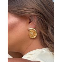BRINCO CARACOL BANHADO A OURO