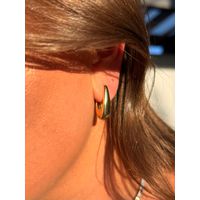 BRINCO ARGOLA SLIM G BANHADO A OURO