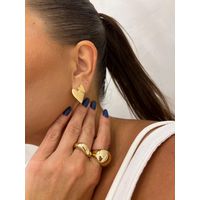 BRINCO CORAÇÃO ACETINADO BANHADO A OURO