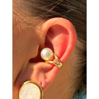 PIERCING FAKE PÉROLA BANHADO A OURO