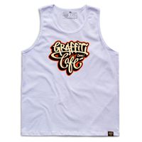 Regata Graffiti com Café - Branca