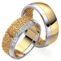 Aliança de Casamento Floresce em Ouro 18k - Amor de Primavera - 8,5 Milímetros 