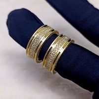 Alianças de Casamento em Ouro 18k com 240 Diamantes Brilho Infinito