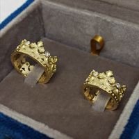  Par de Alianças Coroa em Ouro 18k com Diamantes - Coroa Princess - 10 Milímetros