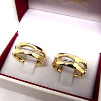 Aliança Bodas de Prata Eternidade Entrelaçada Um Amor em Duas Cores - Ouro 18k - com Diamantes