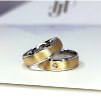 Aliança de Casamento em Ouro 18k com Brilhantes 