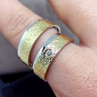 Aliança Bodas de Prata Harmonia Preciosa - Ouro 18k - com Diamantes