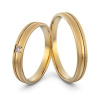 Aliança em Ouro 18k com Diamantes