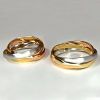Aliança em Ouro 18k de Casamento - Ouro 18k Três Elos