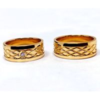 Aliança de Casamento Aurora Dourad - Ouro 18k 750