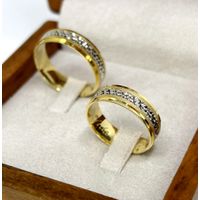 Aliança em Ouro 18k Personalizada Bodas de Prata 