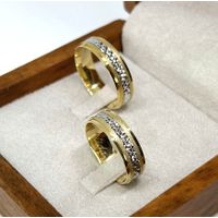 Aliança em Ouro 18k Personalizada Bodas de Prata 