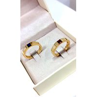 Aliança de Casamento com Cravação de Pedra Princess - Ouro 18k