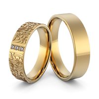 Aliança em Ouro 18k Personalizada com Diamantes