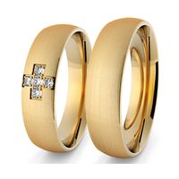 Aliança em Ouro 18k com Diamantes