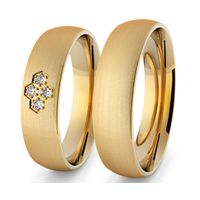 Aliança em Ouro 18k com Diamantes