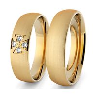 Aliança em Ouro 18k com Diamantes