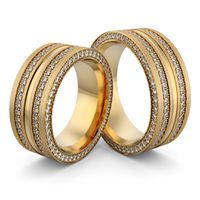 Alianças em Ouro 18k com Diamante