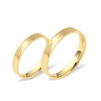 Aliança Reta com 3,5 Milímetros em Ouro 18k - Noivado e Casamento