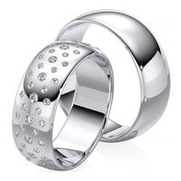 Aliança de Casamento Brilho Abraço de Diamante em Ouro 18k - 50 Brilhantes Cravados 