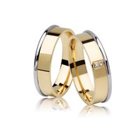  Aliança Araxa de Casamento e Noivado Harmonia Circular - Ouro 18k - com Diamantes