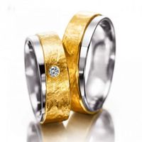 Aliança Bodas de Prata Harmonia Preciosa - Ouro 18k - com Diamantes