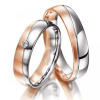 Alianças Bodas Celebração Única - Par de Alianças Harmonia Dual - Ouro 18k