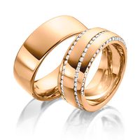 Aliança Radiância Eterna em Ouro 18k Cravejada com Diamantes 