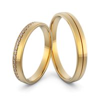 Aliança em Ouro 18k com Diamantes