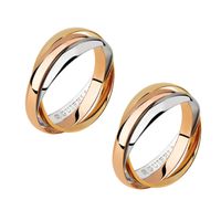 Alianças 3 Elos de Casamento - Ouro 18k 750