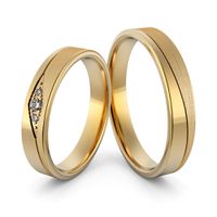 Aliança em Ouro 18k com Diamantes