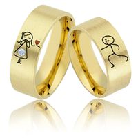 Aliança em Ouro 18k Personalizada 