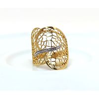 Anel em Ouro 18k Zircônia Fio Cravejado