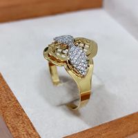 Anel em Ouro 18k Diamantado com Zircônias