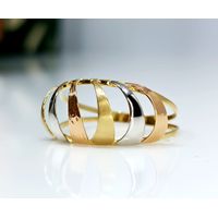 Anel em Ouro 18k Tricolor 