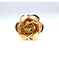 Anel em Ouro 18k Personalizado com Flor em Ouro Rosê