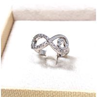 Anel em Ouro 18k Infinito com Diamantes 