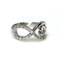 Anel em Ouro 18k Infinito com Diamantes 