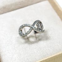 Anel em Ouro 18k Infinito com Diamantes 